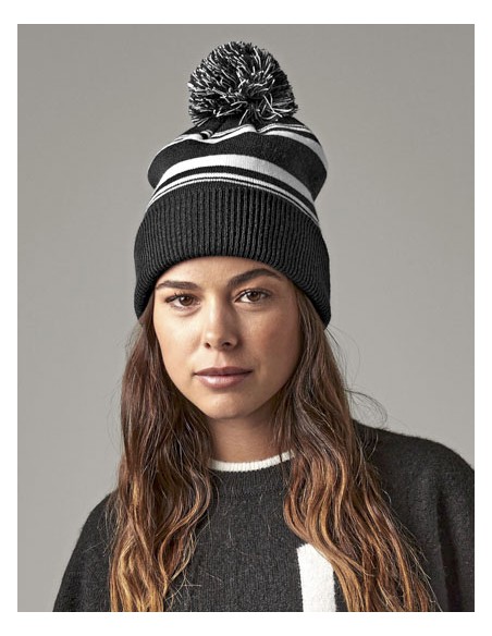 BEE-B473R-Striped Fan Beanie 2